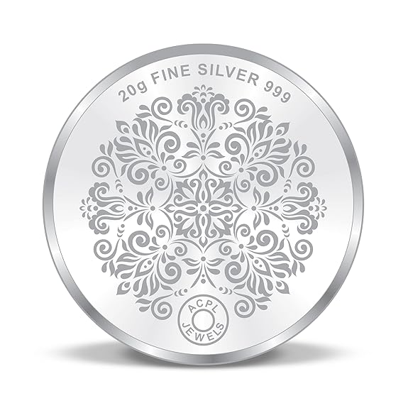 Ashta Lakshmi BIS Hallmarked  999 purity Silver Coins. Available in 20 GMS