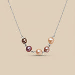 Load image into Gallery viewer, Multi Colored Pearl 925 Silver Necklace