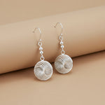 Load image into Gallery viewer, Geometric Waves 925 Sterling Silver Dangling Hook Earrings for Women