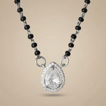 Load image into Gallery viewer, Raga Pear Shape Mangalsutra in 925 Sterling Silver Rhodium Plated 17 inches