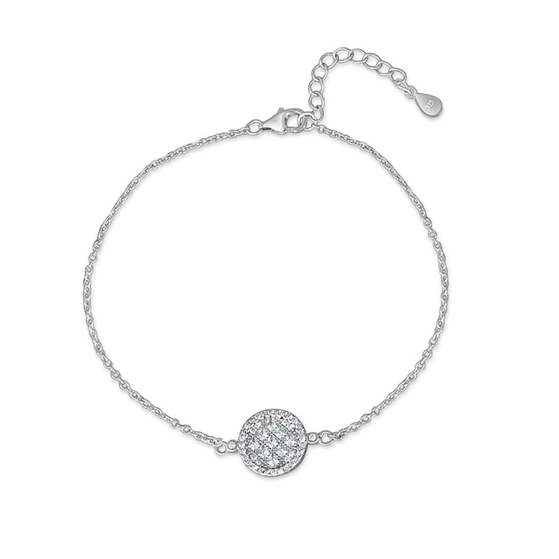 Desire Circle 925 Sterling Silver Bracelet with Adjustable length