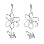Load image into Gallery viewer, Nirvana Rhodium Plated 925 Sterling Silver Hook Earrings for Women