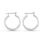 Load image into Gallery viewer, Intertwined Solid Plain 925 Sterling Silver Hoop Earrings
