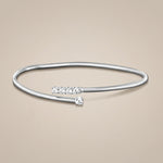Load image into Gallery viewer, Orbit Solitaire Flexible 925 Sterling Silver Bracelet - Free Fit