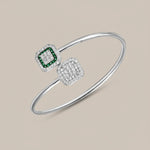 Load image into Gallery viewer, Dual Element 925 Silver Bracelet TBR-771