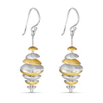 Load image into Gallery viewer, Lantern Rhodium and Gold Plated 925 Sterling Silver Hook Earrings for Women