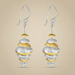 Load image into Gallery viewer, Lantern Rhodium and Gold Plated 925 Sterling Silver Hook Earrings for Women