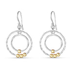 Load image into Gallery viewer, Sphere Two Tone Link 925 Sterling Silver Earrings