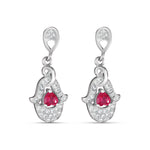Load image into Gallery viewer, Yuva Heart 925 Sterling Silver Dangling Earring