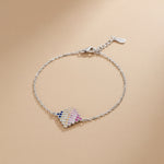 Load image into Gallery viewer, Rainbow Mule Multi Color 925 Sterling Silver Bracelet with Adjustable Length