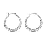 Load image into Gallery viewer, Twist Hoops 925 Sterling Silver Hoop Earrings