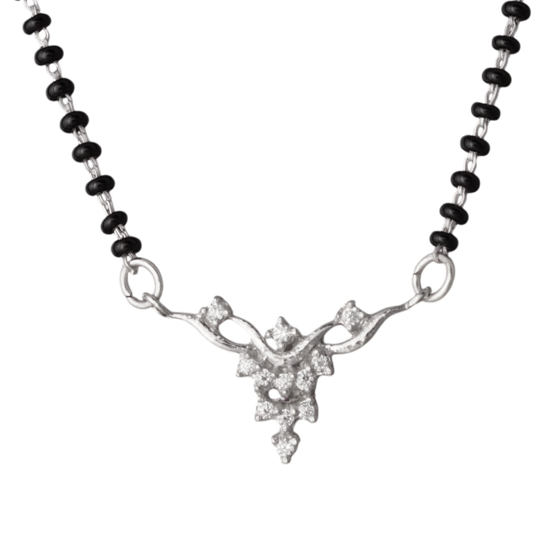 Mangalsutra in 925 Sterling Silver Rhodium Plated 17 inches