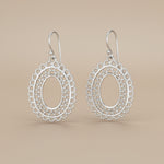 Load image into Gallery viewer, Intricate Handcrafted Designed 925 Sterling Silver Dangling Hook Earrings for Women