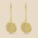 Load image into Gallery viewer, Intricate Designed Gold Plated 925 Sterling Silver Hook Earrings for Women
