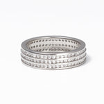 Load image into Gallery viewer, 3 row Full Eternity 925 Silver Ring