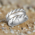 Load image into Gallery viewer, Handmade Men's Chala 925 Sterling Silver Ring - Adjustable Ring Size
