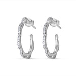 Load image into Gallery viewer, Classic Ripple Hoops 925 Sterling Silver Earrings