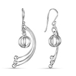 Load image into Gallery viewer, Dangling Feathered Link 925 Sterling Silver Earrings