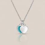 Load image into Gallery viewer, Twin Heart 925 Silver Necklace