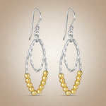 Load image into Gallery viewer, Two Tone 925 Sterling Silver Hook Earrings for Women