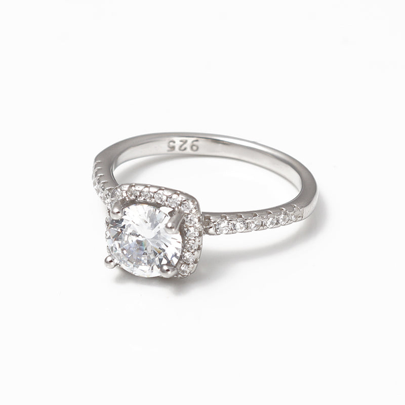 Myrna Halo Solitaire 925 Silver Ring