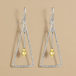 Load image into Gallery viewer, Triangle 925 Sterling Silver Dangling Hook Earrings for Women