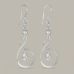 Load image into Gallery viewer, Wave 925 Sterling Silver Dangling Hook Earrings for Women
