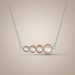 Load image into Gallery viewer, Pink Pearly Graduating 925 Silver Necklace