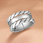 Load image into Gallery viewer, Handmade Men's Chala 925 Sterling Silver Ring - Adjustable Ring Size