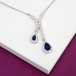 Load image into Gallery viewer, Dual Sway Gemstone 925 Necklace with Adjustable Length
