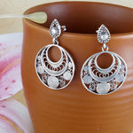 Load image into Gallery viewer, Women's Silver Push Back Niyati 925 Sterling Silver Danglers