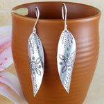 Load image into Gallery viewer, Tribe Leaf 925 Sterling Silver Hook Earrings for Women's