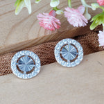 Load image into Gallery viewer, Mirage circle 925 Sterling Silver Stud Earrings