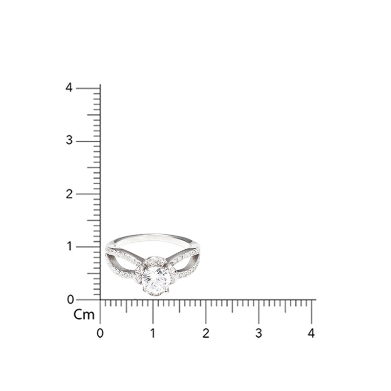 Signia Halo Solitaire 925 Silver Ring