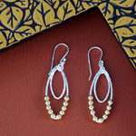 Load image into Gallery viewer, Two Tone 925 Sterling Silver Hook Earrings for Women