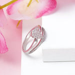 Load image into Gallery viewer, Pear Dual Layered 925 Silver Ring