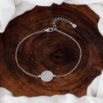 Load image into Gallery viewer, Desire Circle 925 Sterling Silver Bracelet with Adjustable length