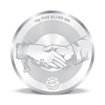 Load image into Gallery viewer, TUANZ 999 Purity 10 grams Congratulations Silver Coin for Newly Married Couple With BIS Hallmarked