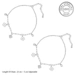 Load image into Gallery viewer, Madhuban Willy 925 Sterling Silver Anklets with Adjustable Length