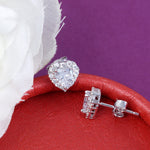 Load image into Gallery viewer, Shubham Solitaire Halo 925 Silver Earrings