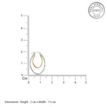 Load image into Gallery viewer, Duniya Double Hoops Two Tone 925 Sterling Silver Hoop Earrings