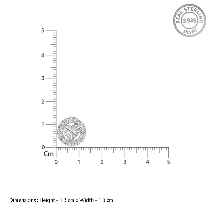 Twinkle Heart 925 Sterling Silver Stud Earrings