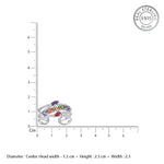 Load image into Gallery viewer, Damia Color 925 Sterling Silver Ring Adjustable Ring size. Comfortably fits Indian size 9 to 17