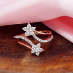 Load image into Gallery viewer, Meenakshi Dual Flower 925 Silver Rings