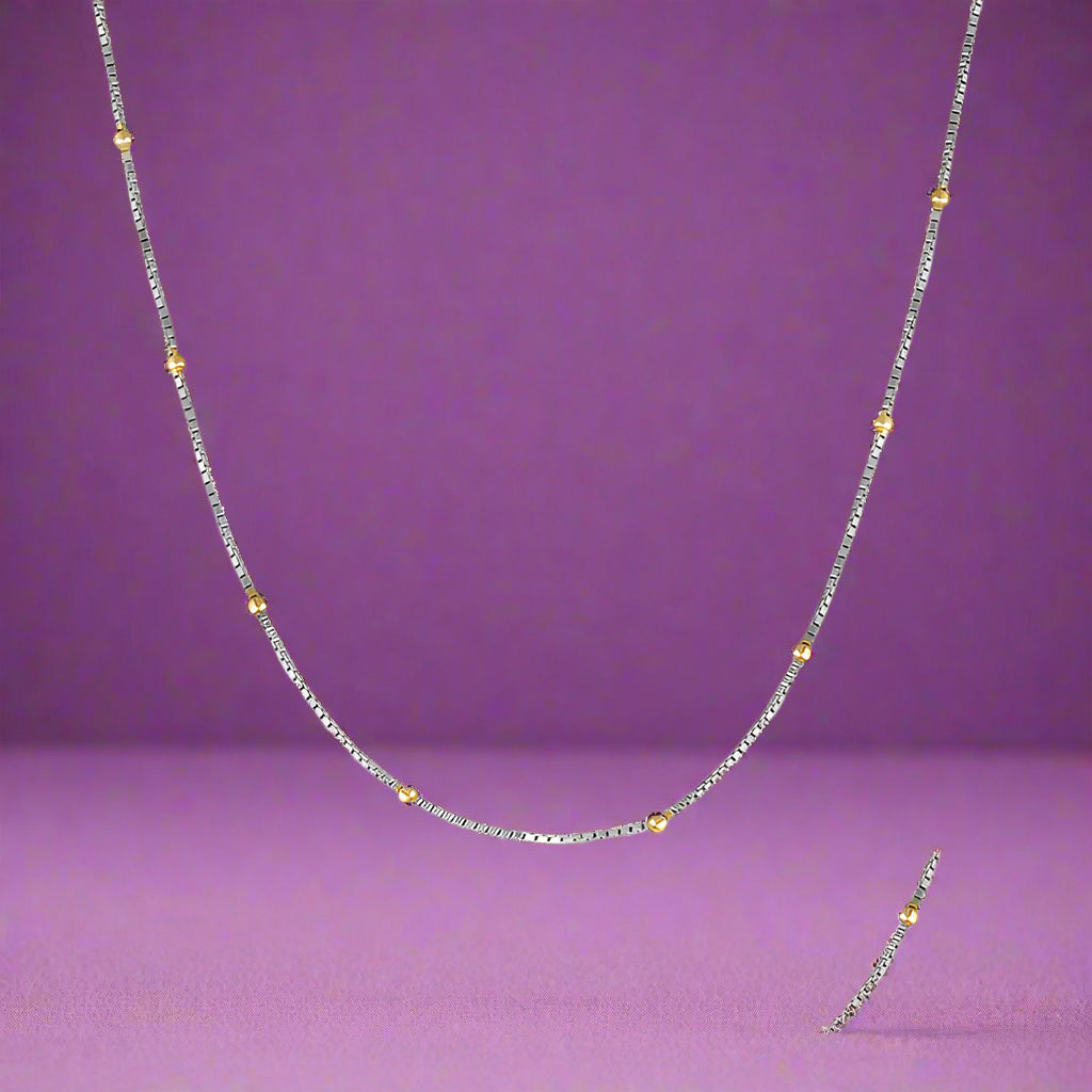 TETOME CRYSTALBALL+SILVER CHAIN NECKLACE （Silver Ball 925