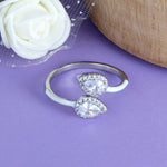 Load image into Gallery viewer, Kaleidoscope Pear 925 Sterling Silver Ring Adjustable ring size fits comfortably from Indian Ring Size 9 to 17