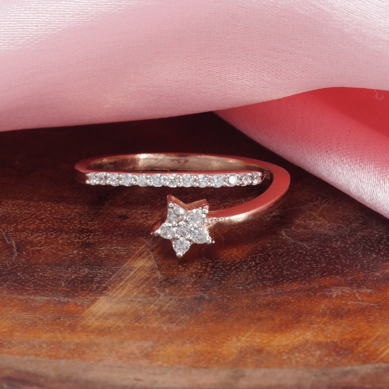Star Struck Eternity 925 Silver Rings. Adjustable ring size, comfortably fits Indian ring sizes 7 to 17