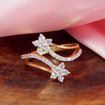 Load image into Gallery viewer, Meenakshi Dual Flower 925 Silver Rings