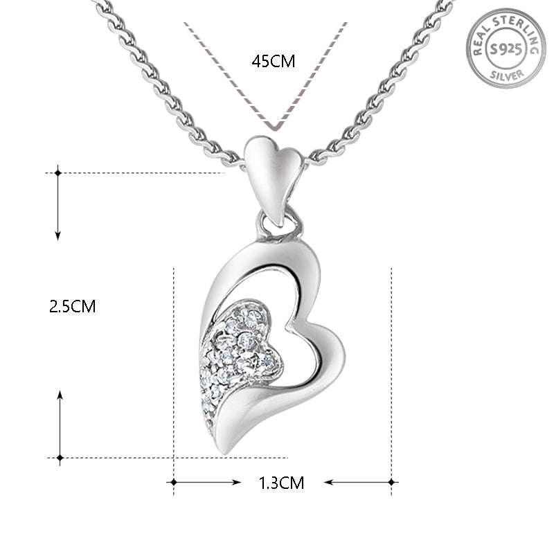 Yuva Heart 925 Silver Pendant with Chain