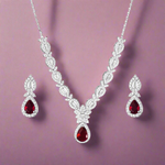 Load image into Gallery viewer, Naksh 925 Sterling Silver Set of 4 pieces (Necklace, Bracelet, Earring & Ring)